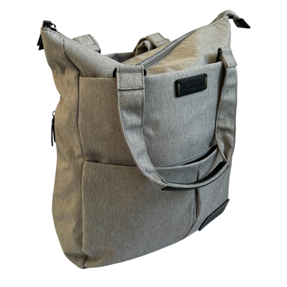 Bugatti Reborn Backpack FOODIE Gray Padded Compartment Multi Pockets Convertible